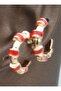 Enamel hoop earrings - gold color - - 4