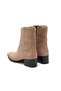 Mink Color Suede Western Style Short Boots - 4