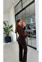 Balıkçıl Light Glitter Blouse Brown - 4