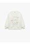 Bow Detailed Ruffled Long Sleeve Crew Neck Sweatshirt - 3