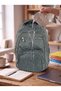 Unisex Waterproof Multi-Compartment Crinkle Fabric School Bag Laptop Bag - 5