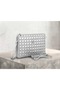 Embroidered Long Strap Faux Leather Portfolio & Clutch Bag - 4