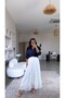 White Lace Detailed Premium Lined Skirt - 4