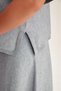 Wide Blouse with a High Neck Grey - 7