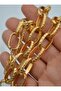 Thick chain necklace - gold color - - 3