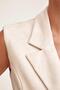 Sleeveless Suede Jacket Beige - 6