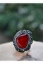 Handmade Crystal Ring - Red -
