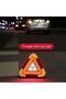 Rechargeable Solar LED Emergency Warning Triangle Light with USB Output, Flashing Red Light - 4