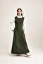 Flared School Pinafore with Zip Olive