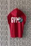 Muscle Shark Gym Fitness Front and Back Printed Zero Sleeve Hooded 100% Cotton Sports Tshirt