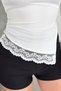 Women's Polyamide Fabric Asymmetrical Cut Lace Detailed Blouse Sun483 - 4