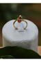 Agate Stone Bronze Ring - Brown - - 3