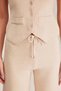 Sleeveless Jacket with Button Closure Beige - 6