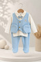 100% Cotton Premium Quality 5-Piece Bow Tie Newborn Hospital Discharge Set Baby Birth Gift - 3