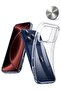 Apple iPhone 18 Pro Max 5G 2026 TPU Soft Corner Hard PC with Free Iron Plate Case Cover Screen Protector Transparent