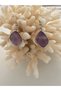 AMETHYST NATURAL STONE EARRING - 2