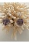 AMETHYST NATURAL STONE EARRING - 2
