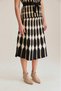 Midi Skirt with Geometric Patterns Multicolor - 2