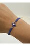 Nazar Beaded Enamel Macrame Bracelet - Blue -