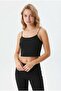 Women's Thin String Strap Stretch Fabric Body-Fitting Cut Stylish Basic Bustier Crop T-Shirt - 2