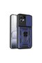 Tecno Pova Curve 2 5g Compatible Tank Case - Extra Impact Protection Armored Outdoor Cover - Navy Blue