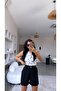 Black Linen Premium Belted Shorts