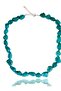 Broken Turquoise Natural Stone Necklace (Anti-Nazar) - Turquoise - - 2