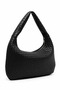 Women's Knitted Pattern Retro University Bag Black - 3