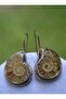 Snail Fossil Earrings - Bronze Color - - 2