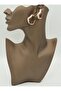 Rose plated earrings for ring earring lovers - beige - - 4