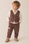 Baby Boy Navy Blue Convivial Cotton 3-Piece Set