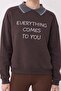 Embroidery Detailed Sweatshirt Brown - 2