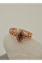 Zircon shuttle stone ring - rose - - 5