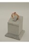 Zircon shuttle stone ring - rose - - 3