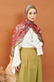 Lorena - Riva Shawl Tencel Cloud Gray Red - 510009 - 04 - 2