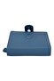 Blue Genuine Leather Double Folded Wallet with Snap Fasteners Vertical Sports Model Women's Wallet // 9741-Blue - 2