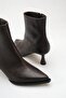 Women's Pointed Toe Thin Heeled Boots Brown Skin - 2