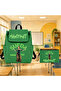 Manifest Written Sueda Design Premium Printed Canvas School Backpack Pen Holder Set