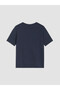 Vizyon New Season Navy Blue Crew Neck Polka Dot Women's Pajama Set - 7