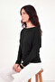 Madonna Collar Bat Sleeve Knitwear Blouse Women's Bluz 5866892 - 4