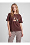Crew Neck Printed Women's Pajama Set - 2
