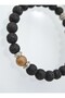 Jasper Stone and Lava Stone Bracelet - Black - - 2