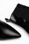 Women's Thin Heel Black Elastic Chelsea Boots - 2