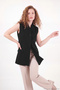 Single Button Covered Pocket Detailed Long Blazer Vest Women's Vest 6521212 - 4