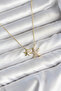 Brass Gold Color Minimal Star Model Women's Necklace