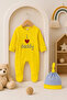 Unisex Baby 100% Cotton 2-Piece Romper and Hat Set - 3