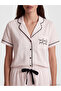 Shirt Collar Striped Women's Pajama Set - 3