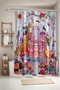 Palace and Giraffe Patterned Bathroom Curtain, Shower Curtain, Bathtub Curtain 175X200Cm - 2