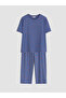 Patterned Women's Capri Pajama Set - 5