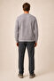 Continu Men's Winter Regular Fit Crew Neck Sweatshirt Gray - 4